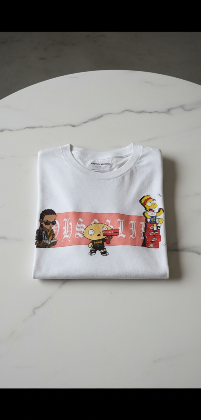 Folded shirt on marble surface