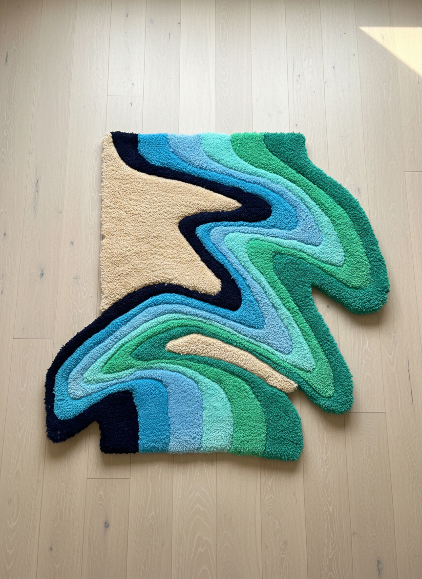 Light wood floor flat lay